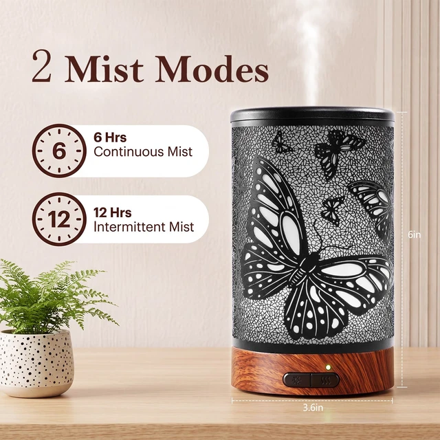 Alt view image 2 of 7 - Essential Oil Diffuser for Home Fragrance & Aromatherapy | 150ml Metal Ultrasonic Cool Mist Diffuser,7 Night Lights, Waterless Auto-Off, Quiet Diffuser for Bedroom, Gifts for Women