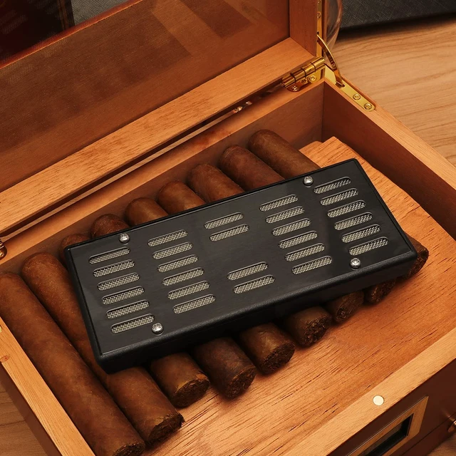 Alt view image 4 of 6 - Cigar Humidifier, Cigar Humidor Humidifiers, Black Humidor Humidifier | Small, Portable Cigar Case Humidifier