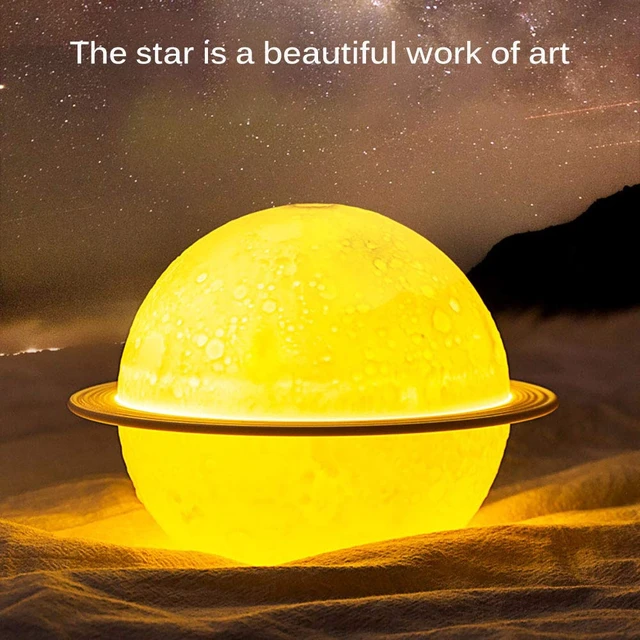 Alt view image 3 of 7 - Moon Lamp Humidifier, 200ml Moon Night Light&Humidifiers with USB Recharge | 3 Colors 3D LED Moon Light with Stand, 2 in 1 Aromatherapy Diffuser for Kids Friend Lover Birthday Gift Bedroom Home Decor