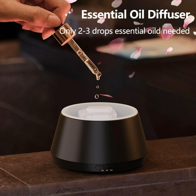 Alt view image 4 of 7 - Flame Essential Oil Diffuser, Upgrade 7 Colour Lights Aromatherapy Diffuser, Oil Diffuser, Air Humidifier, Aroma Diffusers for Home, Bedroom, Office, Yoga, Timer & Waterless Auto Off (White)
