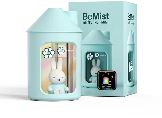 Main image of X Miffy Double Spray Humidifier 2.0 Smart App-Control RGB LED, Mini Cute Humidifier with Night Light, 500ml for Bedroom, Nursery/Office - Blue