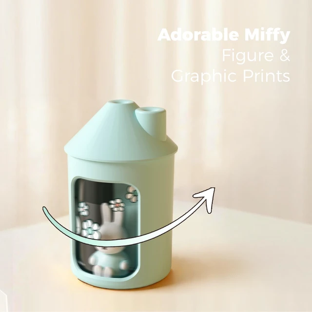 Alt view image 7 of 7 - X Miffy Double Spray Humidifier 2.0 Smart App-Control RGB LED, Mini Cute Humidifier with Night Light, 500ml for Bedroom, Nursery/Office - Blue