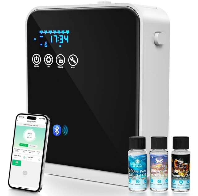 Main image of Waterless Essential Oil Diffuser,Hotel Home Aromatherapy Scent Diffuser with APP Control & Touch Screen,Auto Timer,250ml,Cover 1500 sq.ft|Whole House,Large Room Air Freshener for Home,Office,Classroom