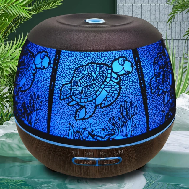 Main image of Turtle Essential Oil for Home Large Room, 500ML Metal Aromatherapy | Hollow-Out w/ 7 Color LED, Timer, Cool Mist Humidifiers for Living Room & Bedroom, Cute Quiet Decor Gift for Kids & Classroom