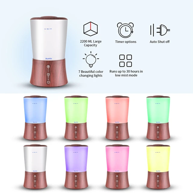 Alt view image 6 of 7 - 2L XL Essential Oil Diffuser Aroma Humidifier 2000 ML Dark Wood | 2000ML Capacity, High Mist Timer, Huge Coverage Area, For Big Living Room Home Baby Premium Long Lasting Diffuser 2L XL S3
