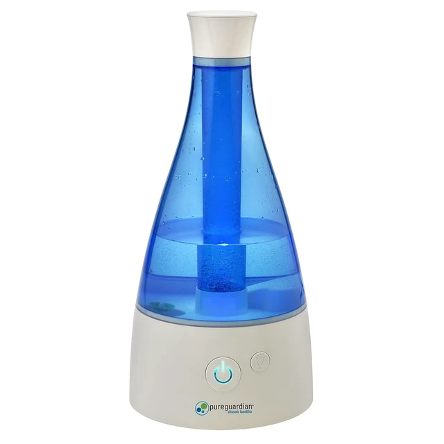 Alt view image 5 of 6 - Ultrasonic Cool Mist Humidifier, 30 Hrs. Run Time, 0.5 Gal. Tank Capacity, 350 Sq. Ft. Coverage, Small Rooms, Quiet, Filter Free, Silver Clean Treated Tank, H940AR