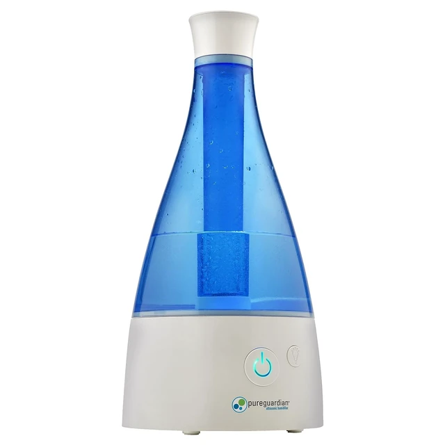 Alt view image 3 of 6 - Ultrasonic Cool Mist Humidifier, 30 Hrs. Run Time, 0.5 Gal. Tank Capacity, 350 Sq. Ft. Coverage, Small Rooms, Quiet, Filter Free, Silver Clean Treated Tank, H940AR