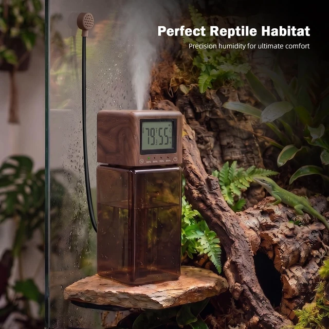 Alt view image 2 of 7 - Automatic Humidity Reptile Mister, Custom Humidifier Fogger | Automatic Humidity Control with Sensor, Multi-Level Settings & Custom Settings for Home, Plants, Reptiles, and Terrariums
