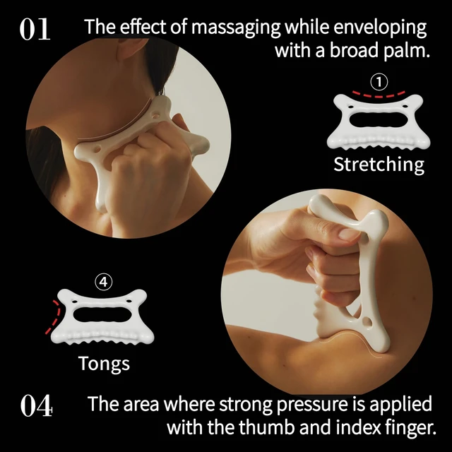 Alt view image 6 of 7 - ROSE DE JARDIN Ceramic Gua Sha, Face&Body Guasha, Korean Gausha, Face Lift, Muscle Relief Massage Board, Skin Care Gift for Men Women