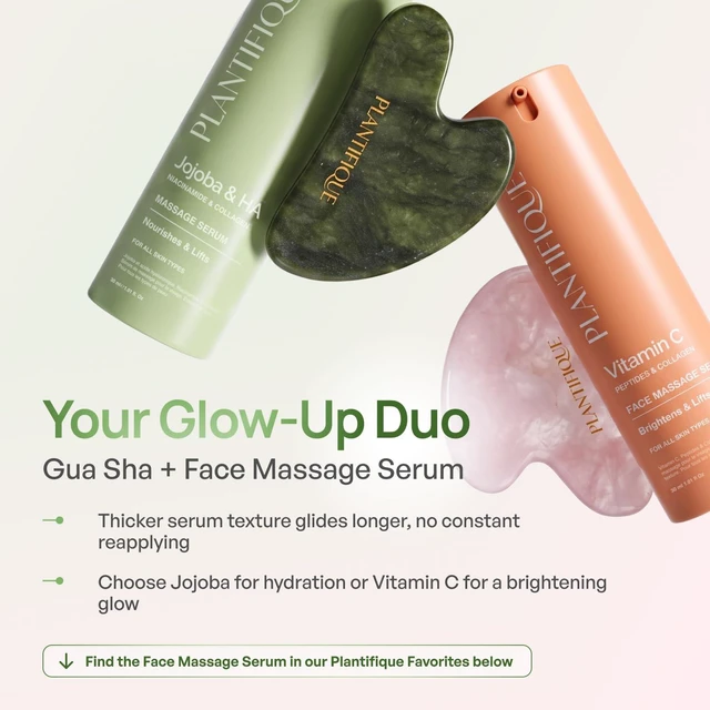 Alt view image 7 of 7 - Jade Gua Sha Facial Tools Lymphatic Drainage Face Massager | Guasha Tool for Face Sculpting & Jawline Shaper Skincare Gift Reduces Puffiness & Relieves Tension