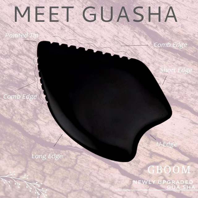 Alt view image 4 of 7 - Gua Sha Facial Massage Tools, BianStone Traditional Face & Body Massage Tool, Lymphatic Drainage Face Sculpting Tool, The Newly Upgraded Unique Tooth Edge