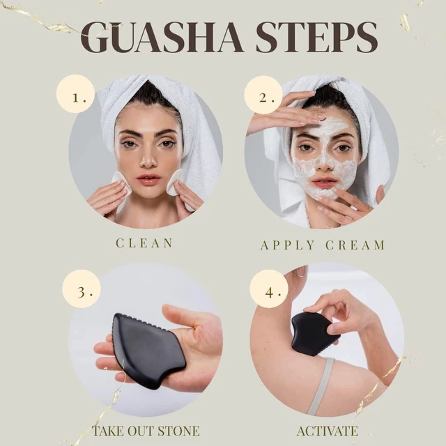 Alt view image 6 of 7 - Gua Sha Facial Massage Tools, BianStone Traditional Face & Body Massage Tool, Lymphatic Drainage Face Sculpting Tool, The Newly Upgraded Unique Tooth Edge