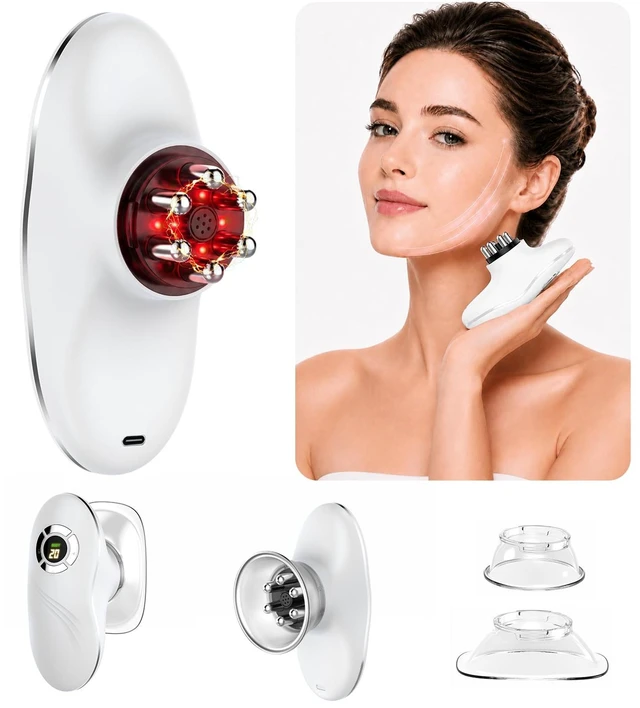 Main image of 4-in-1 Face & Body Massager, 9-Level Suction,Cupping,Heat & Red Light Mode | Face Brush for Jawline & Neck ,Body Sculpting Machine, Lymphatic Drainage Massager with Suction for Arms, Legs, Stomach
