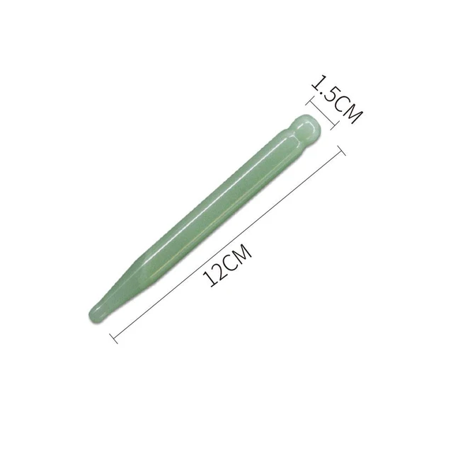 Alt view image 2 of 6 - Jade Acupuncture Pen Deep Tissue Gua Sha Massage Tools Natural Facial Tool Manual Acupuncture Massage Pen for Full Body