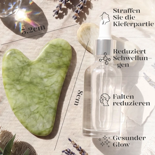 Alt view image 4 of 7 - IcyMe Natural Jade Gua Sha Facial Tool-Green | Sculpt, Lift & Relieve Tension,Guasha Tool for Face with Smooth Cool Texture & Ergonomic Design , Self Care Gifts for Women
