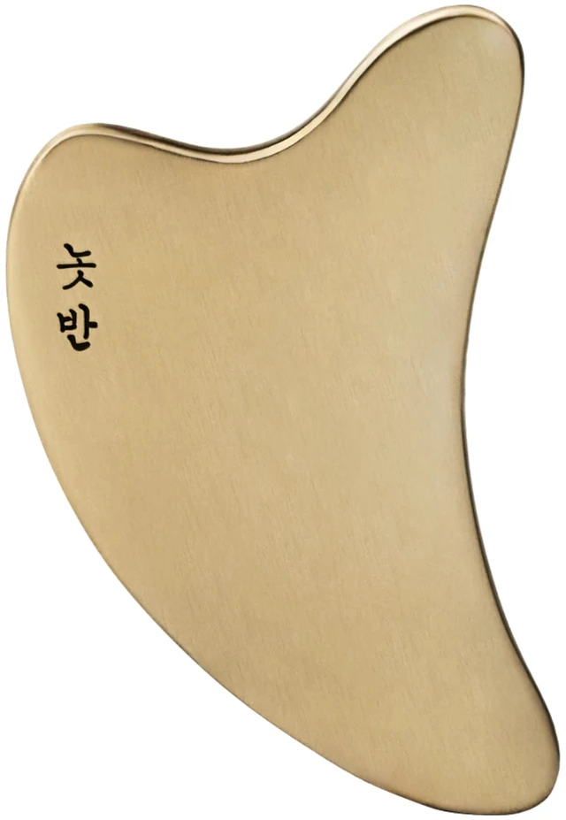 Main image of Heart Gua Sha Facial Tool, Bangjja Yugi Korean Bronze (78:22 Alloy), Self-Sanitizing Metal Massager for Jawline Sculpting, V-Line Lifting & Face Massage