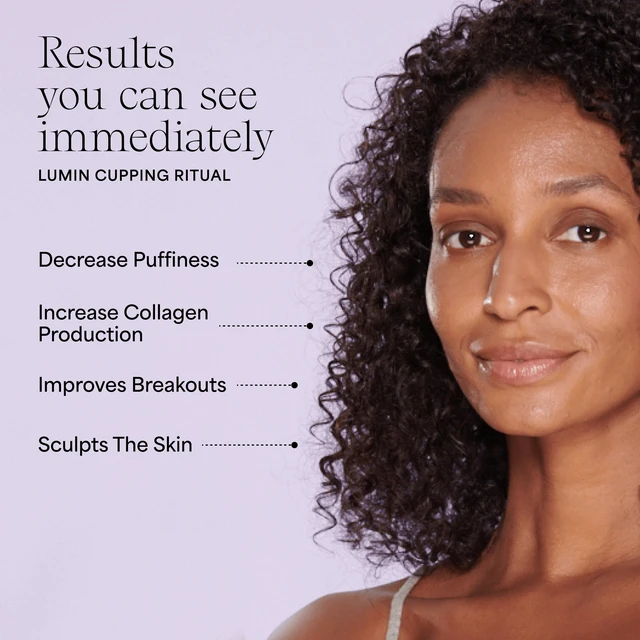 Alt view image 3 of 6 - Lumin Cupping Set I Facial Cupping Tools to Decrease Puffiness, Increase Collagen Production, Sculpt Cheeks + Chin, Detox + Clear Breakouts