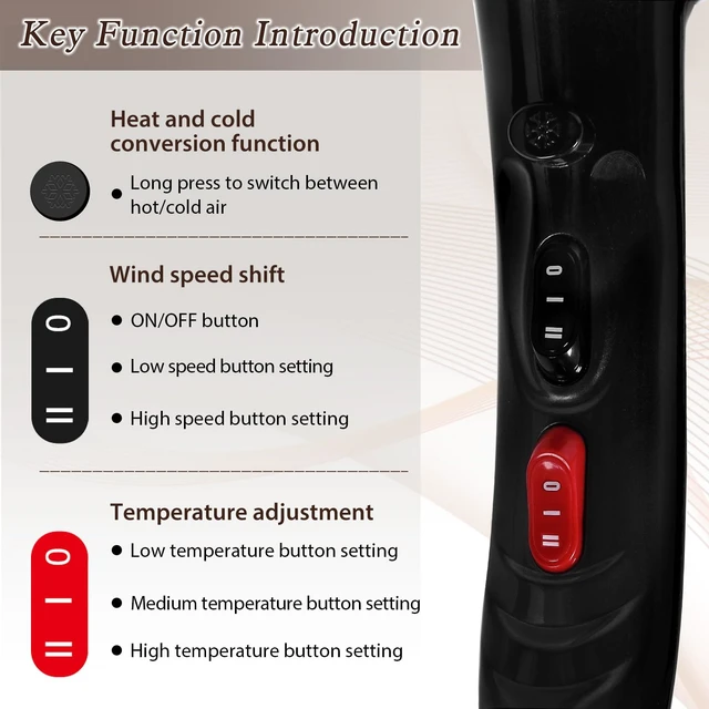 Alt view image 4 of 7 - Hair Dryer, 3500w Professional Salon Blow Dryer for Fast Drying | Powerful Ionic Hair Dryer, High Speed Blow Dryer with Concentrator & Diffuser for Home Salon Use