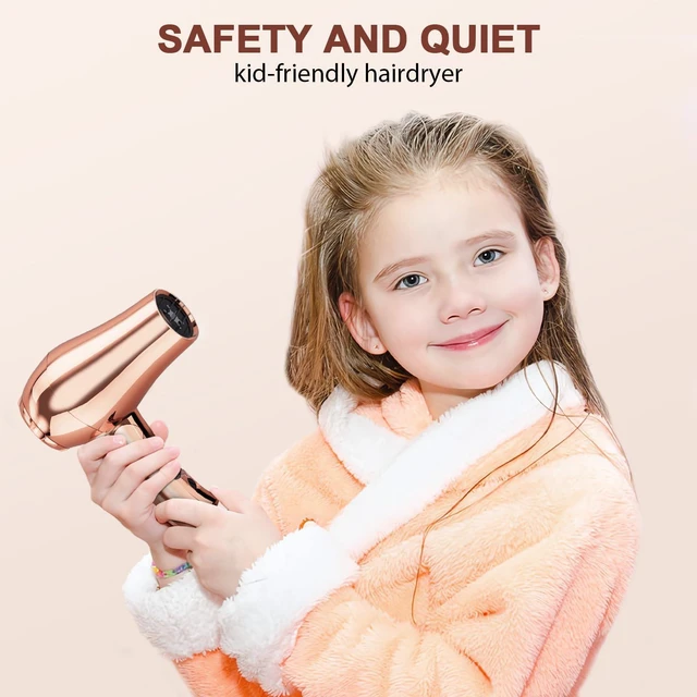 Alt view image 3 of 6 - Mini Portable Travel Hair Dryer:Dual Voltage Small Lightweight Blow Dryer with EU Plug,1200W Compact Hairdryer with Folding Handle,with Concentrator&Diffuser Attachment,for Women and Men