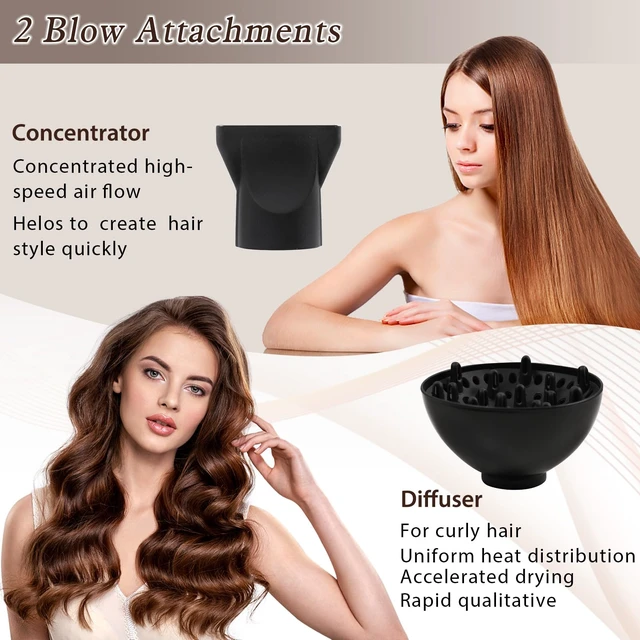 Alt view image 6 of 7 - Hair Dryer, 3500w Professional Salon Blow Dryer for Fast Drying | Powerful Ionic Hair Dryer, High Speed Blow Dryer with Concentrator & Diffuser for Home Salon Use