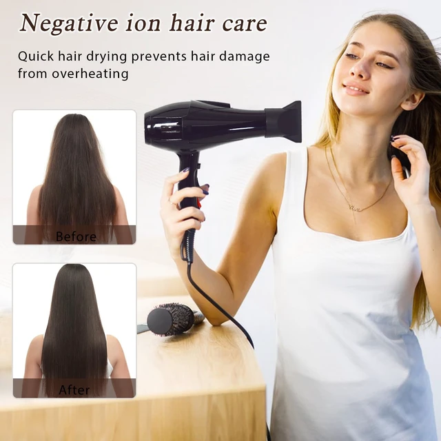 Alt view image 7 of 7 - Hair Dryer, 3500w Professional Salon Blow Dryer for Fast Drying | Powerful Ionic Hair Dryer, High Speed Blow Dryer with Concentrator & Diffuser for Home Salon Use