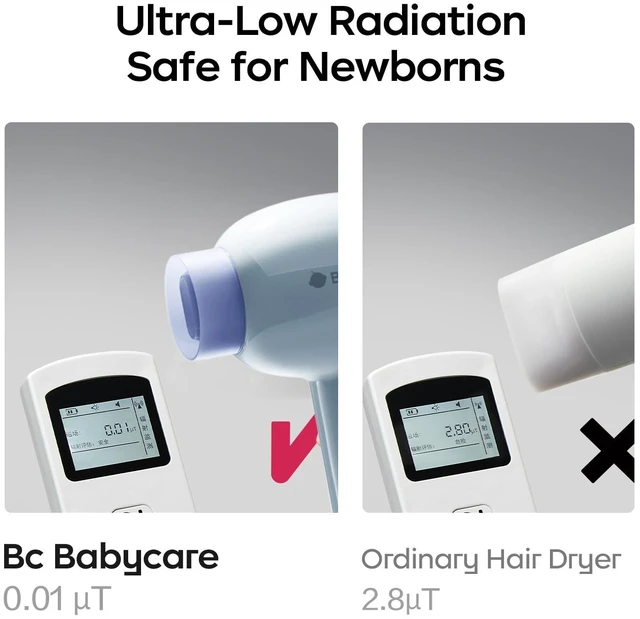 Alt view image 5 of 7 - Gentle Cordless Hair Dryer for Baby and Kids, Quiet Portable Mini Blow Dryer for Infant,Portable Travel Hair Dryer,Low Heat/Speed with 4 Model for Hair Diaper and Full Body (Purple)