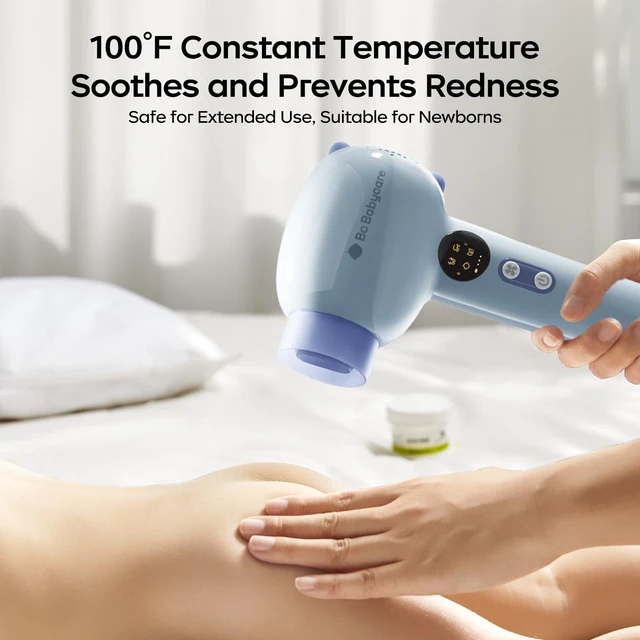 Alt view image 6 of 7 - Gentle Cordless Hair Dryer for Baby and Kids, Quiet Portable Mini Blow Dryer for Infant,Portable Travel Hair Dryer,Low Heat/Speed with 4 Model for Hair Diaper and Full Body (Purple)
