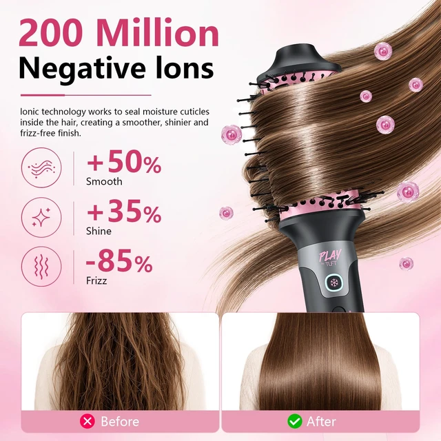 Alt view image 4 of 7 - 7-in-1 Air Styler Auto Wrap Curlers, Hair Dryer Brush w/Diffuser | Multi Styler Brush Blow Dryer, Thermal Brush & Paddle Brush for Fast Drying, Curls, Volumizing, Frizz-free & Smooth Blowouts