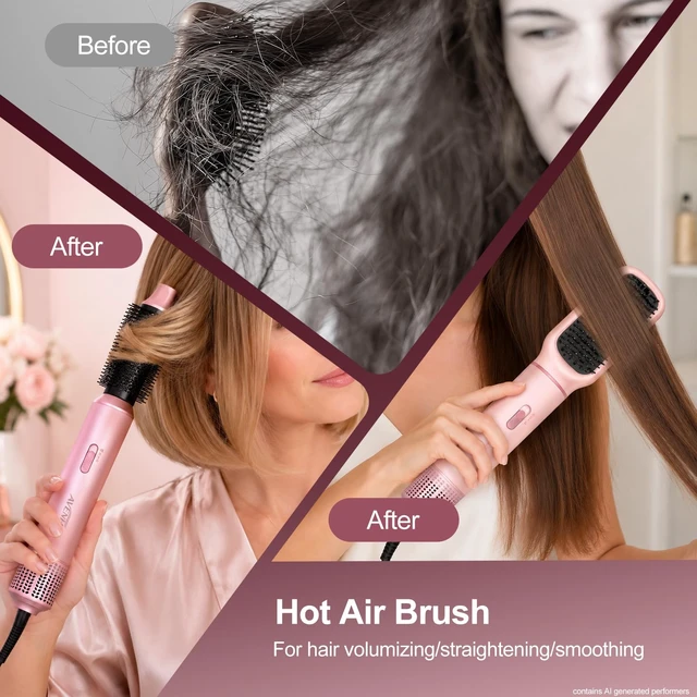 Alt view image 6 of 6 - 5 in 1 Blow Dryer Brush Set, Wrap Air Curler, Upgrade Hair Styler | Air Multi-Styler & Drying System | Hair Dryer Brush for Blowouts with Coanda Auto- Wrap Curlers | 110120V Only