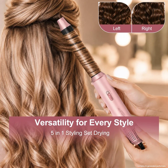 Alt view image 3 of 6 - 5 in 1 Blow Dryer Brush Set, Wrap Air Curler, Upgrade Hair Styler | Air Multi-Styler & Drying System | Hair Dryer Brush for Blowouts with Coanda Auto- Wrap Curlers | 110120V Only
