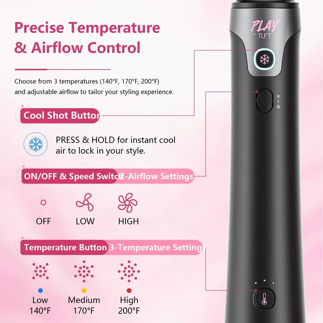 Alt view image 7 of 7 - 7-in-1 Air Styler Auto Wrap Curlers, Hair Dryer Brush w/Diffuser | Multi Styler Brush Blow Dryer, Thermal Brush & Paddle Brush for Fast Drying, Curls, Volumizing, Frizz-free & Smooth Blowouts