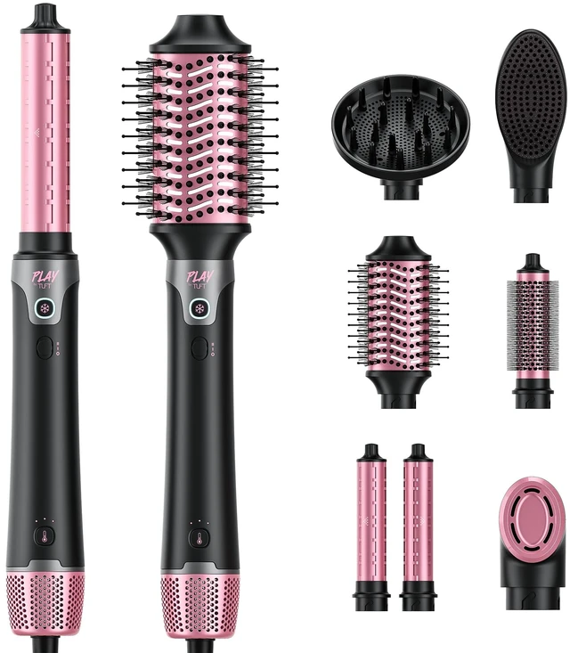 Main image of 7-in-1 Air Styler Auto Wrap Curlers, Hair Dryer Brush w/Diffuser | Multi Styler Brush Blow Dryer, Thermal Brush & Paddle Brush for Fast Drying, Curls, Volumizing, Frizz-free & Smooth Blowouts