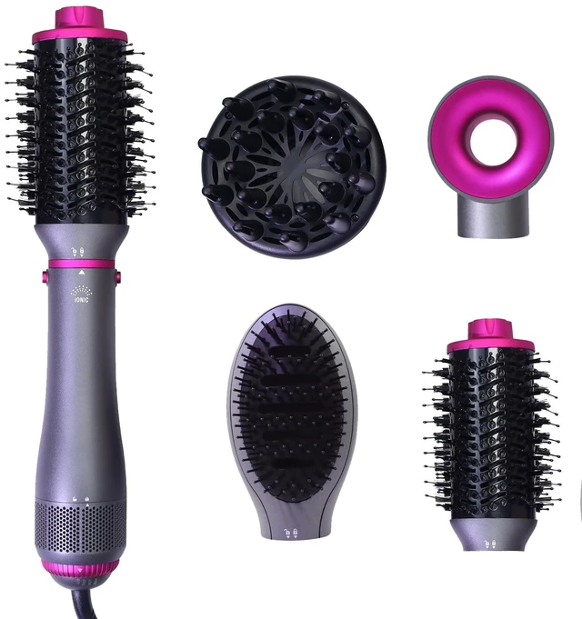Main image of Blow Dryer Brush 4-in-1, Hot Air Styler Set with Negative Ion for Salon Blowout, Drying, Smooth Wavy, Volumizing, Straightening, Sleek and Less Frizz