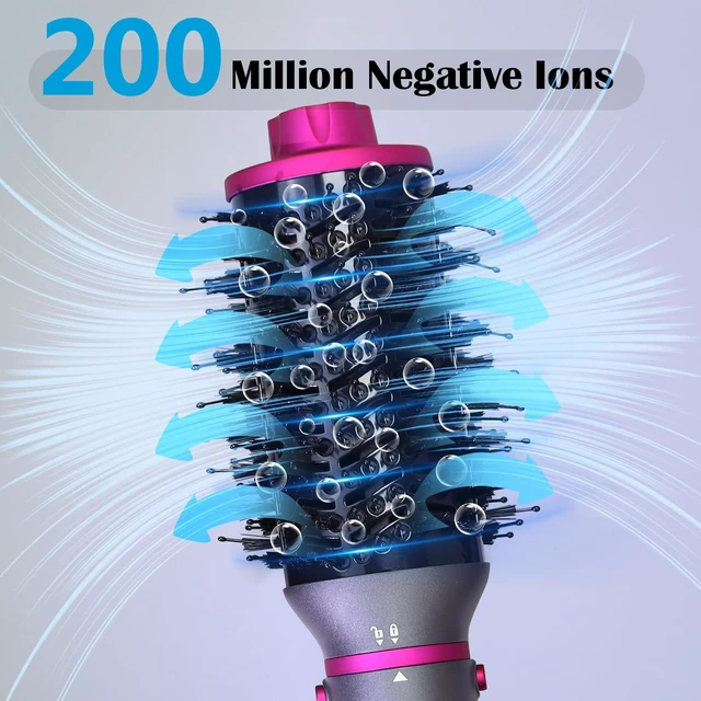 Alt view image 3 of 7 - Blow Dryer Brush 4-in-1, Hot Air Styler Set with Negative Ion for Salon Blowout, Drying, Smooth Wavy, Volumizing, Straightening, Sleek and Less Frizz
