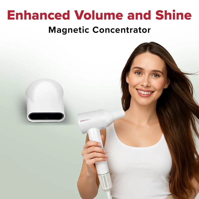 Alt view image 5 of 7 - Ionic Hair Dryer with Diffuser for Curly Hair, Wavy Professional High-Speed Brushless Blow Dryer for Fast Dry, Low Noise, Lightweight, Compact Hair-Dryer Travel