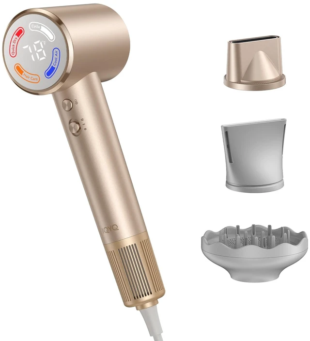 Main image of Hair Dryer with Diffuser, High-Speed Blow Dryer Fast Drying 110000 RPM | 1400W Grip-sensor On/Off Ionic Hair Dryer 200M for Frizz Reduce, Low Noise Thermo-Control for Curly Hair Women