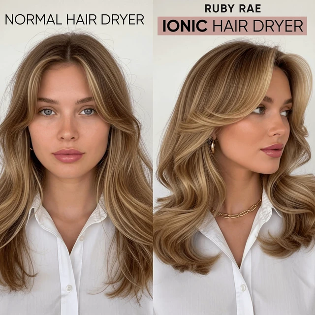 Alt view image 5 of 7 - Ionic Hair Dryer 2000W, Professional Dual Voltage Blow Dryer with Diffuser, Lightweight Design, Fast Drying, Low Noise Technology, 3 Magnetic Attachments Suitable for All Hair Types