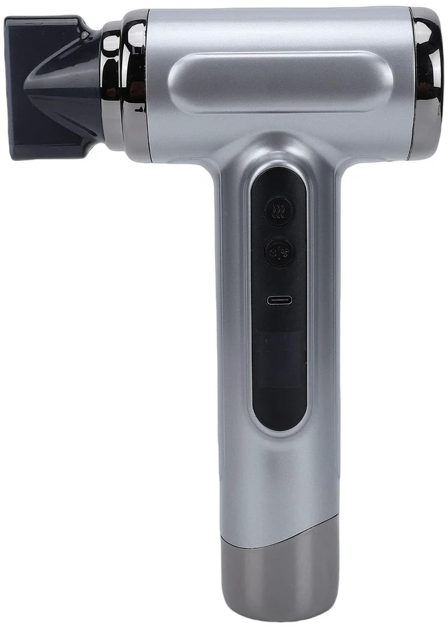 Main image of Cordless Hair Dryer for Travel, Portable Blow Dryer Fast Drying, 200W, 15600mAh USB Rechargeable, USB C Charging, Hot/Cool Wind, with Nozzle, for Camping Dorm Home Use