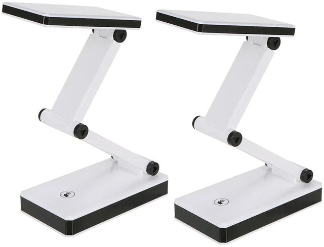 Main image of Foldable LED Desk Lamp Portable LED Table Lamp Folding Light Sensitive Touch Control 2 Levels Adjustable Brightness Battery and USB Powered for Travel Studing Home Office School(2 Packs)
