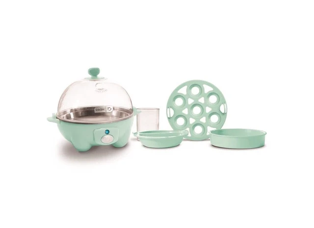 Alt view image 4 of 7 - Rapid Egg Cooker, 7 Eggs, Hard Boiled, Poached & Omelettes, Aqua | Electric Egg Poacher, Boiler, Steamer & Omelette Maker, Soft, Medium or Scrambled Eggs, Auto Shut-Off, BPA-Free