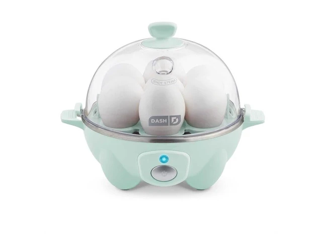 Alt view image 5 of 7 - Rapid Egg Cooker, 7 Eggs, Hard Boiled, Poached & Omelettes, Aqua | Electric Egg Poacher, Boiler, Steamer & Omelette Maker, Soft, Medium or Scrambled Eggs, Auto Shut-Off, BPA-Free