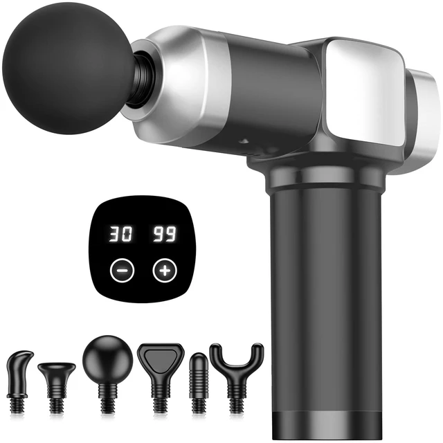 Main image of Massage Gun Deep Tissue, Handheld Percussion Muscle Massager for Back | Back Massage for Athletes for Pain Relief,Neck & Shoulder Massager with 30 Speed Levels & 6 Massage Heads,Gift for Men Women