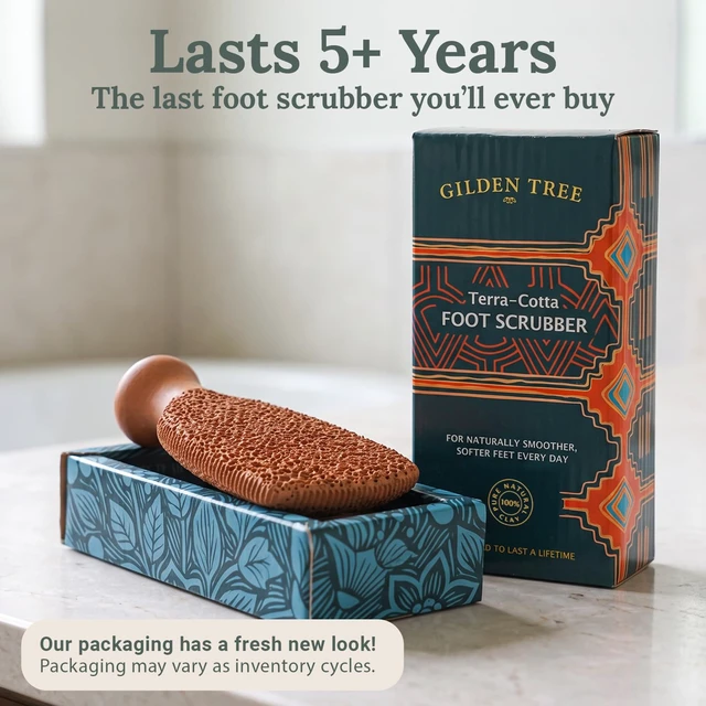 Alt view image 2 of 7 - Pumice Stone for Feet Lasts 5+ Years Foot Exfoliator Scrubber Callus Remover Made of Natural Terra-Cotta