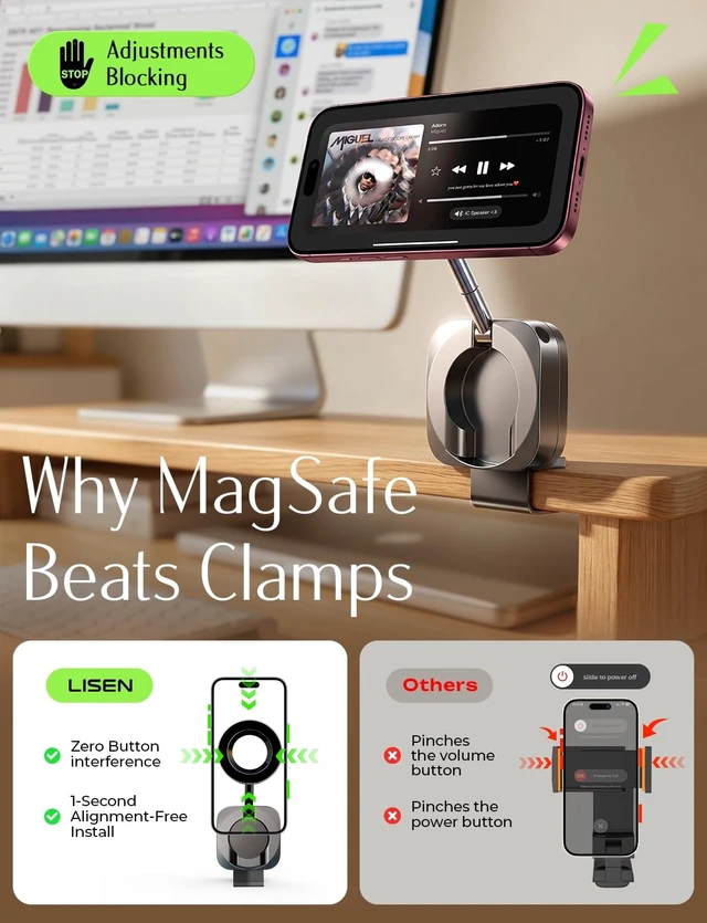 Alt view image 6 of 6 - Airplane Travel Essentials for Flying Airplane Phone Holder for Desk | Phone Stand Hands Free MagSafe Travel Accessories Flying Long Flight International Travel Must Haves Gifts for Men