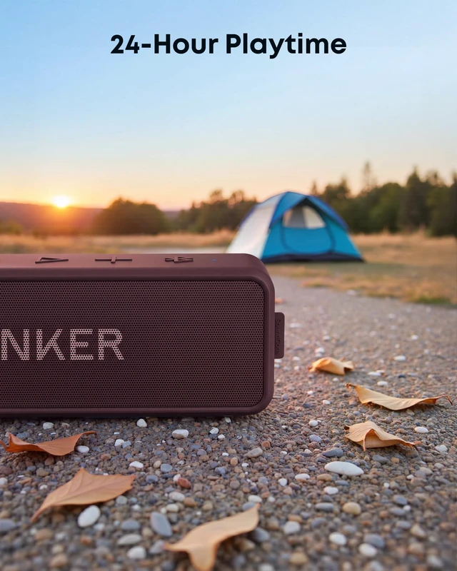 Alt view image 2 of 6 - soundcore 2 Portable Bluetooth Speaker, 24-Hour Playtime, IPX7 | 12W Stereo Sound, Wireless Stereo Pairing, Bluetooth 6, Bassup, Wireless Speaker for Home, Shower, Outdoors, Travel, Camping