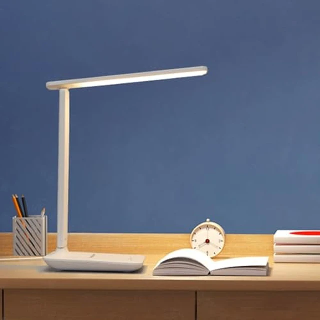 Alt view image 7 of 7 - LED Desk Lamp, Foldable Eye Caring Table Lamp with Touch Control 5 Color Temperatures 5 Dimmable Levels USB Charging Port for Home Office Reading Study (White)