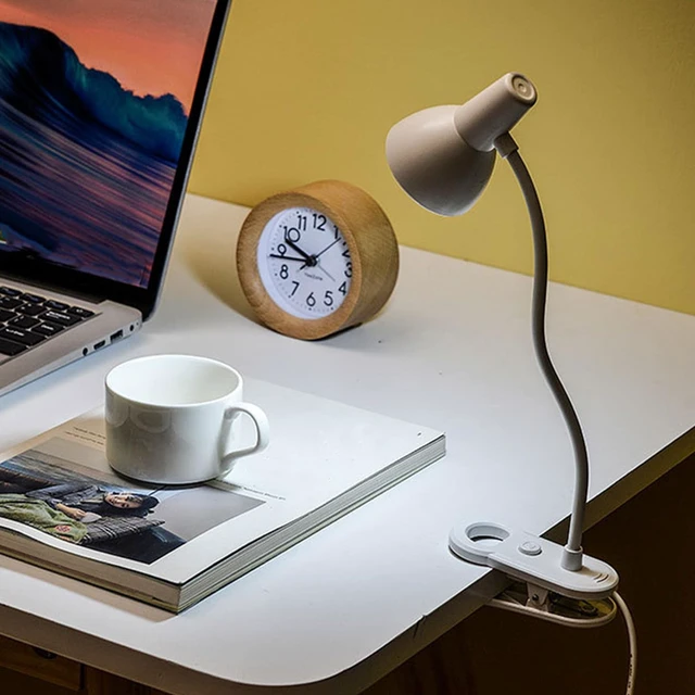 Alt view image 3 of 7 - LED Desk Lamp, 360 Degree Rotating Foldable Bedside Lamps, Desk Lamps for Home Office, Eye Protection Table Lamp for Bedroom, Home Office, Study Room (Clip USB Version)