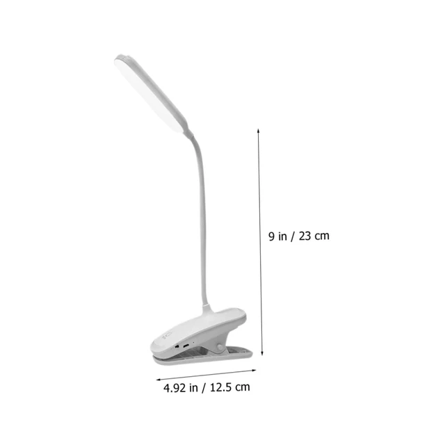 Alt view image 4 of 7 - USB Rechargeable Desk Lamp Small Dimmable Reading Light Xmas | 800mah Battery, White PVC Body, Soft Light for Study, Bedside, and Office Use