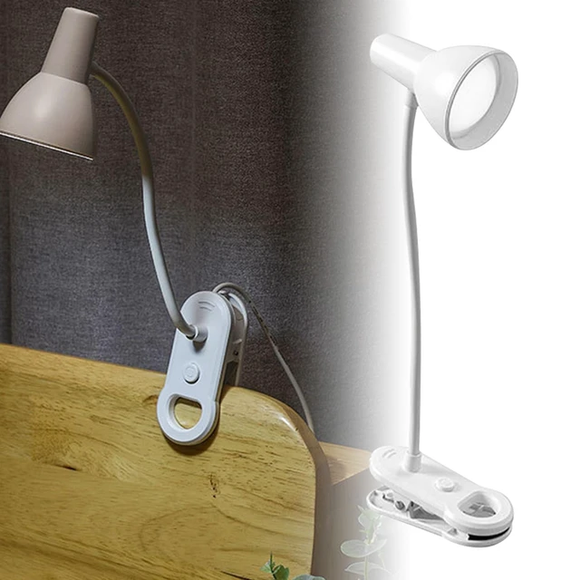 Alt view image 6 of 7 - LED Desk Lamp, 360 Degree Rotating Foldable Bedside Lamps, Desk Lamps for Home Office, Eye Protection Table Lamp for Bedroom, Home Office, Study Room (Clip USB Version)