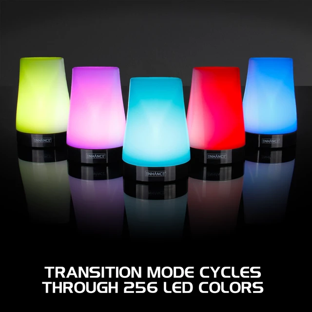 Alt view image 2 of 7 - Portable Table Lamp - Dimmable Desk Lamp with 3 Brightness Levels with 256 Color Changing Breathing Mode - USB Charged and Touch Tap Controls - Great for Bedsides and Tabletops